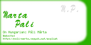 marta pali business card